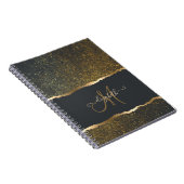 Moderne elegante Gold-Touch-Monogramm Notizblock (Rechte Seite)