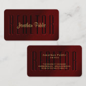 Moderne elegante Gold Typografie Script Name Realt Visitenkarte (Vorne/Hinten)