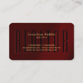 Moderne elegante Gold Typografie Script Name Realt Visitenkarte (Rückseite)