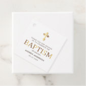 Moderne elegante Gold & White Taufe Vielen Dank Geschenkanhänger (Beispiel)