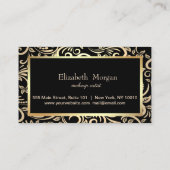 Moderne elegante Gold Wirbel Frame Loyalty Card Treuekarte (Rückseite)