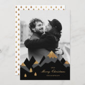 Moderne Elegante Goldberge Foto Weihnachten (Vorne/Hinten)