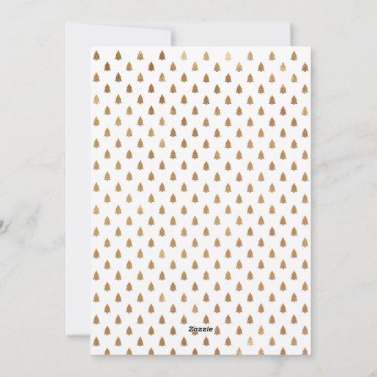 Moderne Elegante Goldberge Foto Weihnachten (Rückseite)