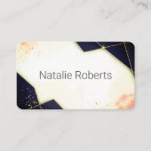 Moderne elegante Golden Black - Pink Business Card Visitenkarte (Vorderseite)