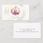 Moderne Elegante Golden Circles Yoga Visitenkarte (Vorne/Hinten)