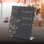 Moderne elegante Golden Floral Cards und Geschenke Sockelschild