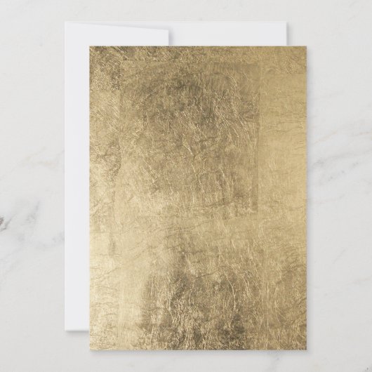 Moderne, elegante Golden Script Schriftart Babydus Einladung (Rückseite)