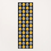 Moderne elegante Golden & Silver Dots auf schwarz Yogamatte (Vorderseite)