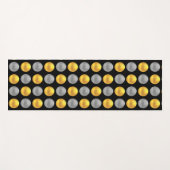 Moderne elegante Golden & Silver Dots auf schwarz Yogamatte (Vorderseite (Horizontal))