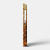 Moderne, elegante goldene Blütenkurve Case-Mate iPhone Hülle (Rückseite / Links)