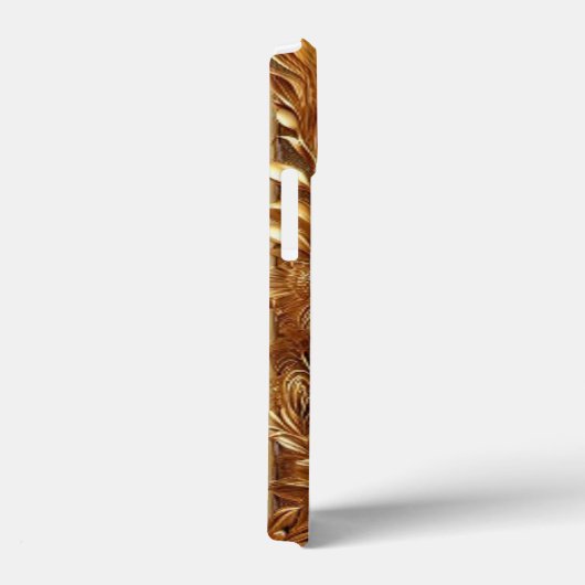 Moderne, elegante goldene Blütenkurve Case-Mate iPhone Hülle (Rückseite / Rechts)