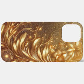 Moderne, elegante goldene Blütenkurve Case-Mate iPhone Hülle (Rückseite / Rechts)