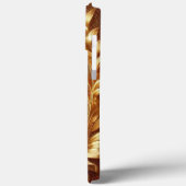 Moderne, elegante goldene Blütenkurve Case-Mate iPhone Hülle (Rückseite / Links)