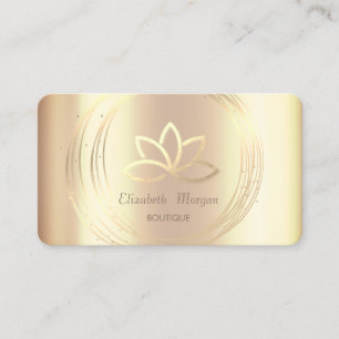 Moderne elegante goldene Kreise goldene Lotus Visitenkarte