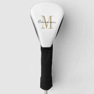 Moderne elegante goldene personalisierte Geschenke Golf Headcover