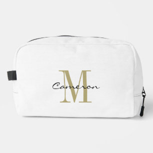 Moderne elegante goldene personalisierte Monogramm Waschbeutel