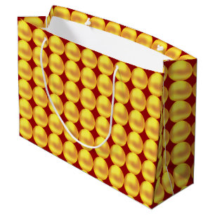 Moderne elegante goldene Punkte auf Maroon Große Geschenktüte