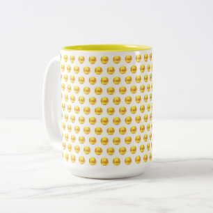 Moderne elegante goldene Punkte auf Weiß Zweifarbige Tasse