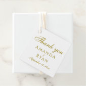 Moderne, elegante Goldene Skripthochzeit Geschenkanhänger (Beispiel)