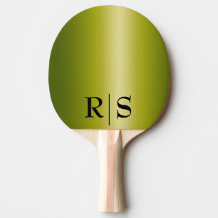 Moderne elegante goldene und schwarze Monogramm- Tischtennis Schläger