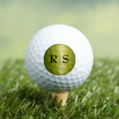 Moderne elegante goldene und schwarze Monogrammier Golfball (Insitu T-Shirt)