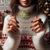 Moderne Elegante Goldene Weihnachtszeit Acryleinladungen