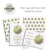 Moderne Elegante Goldene Weihnachtszeit Einladung