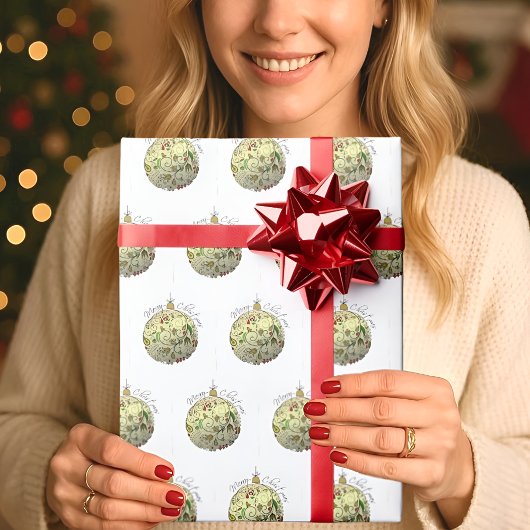 Moderne Elegante Goldene Weihnachtszeit Geschenkpapier