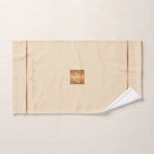 Moderne, elegante, goldfarbene mit Monogramm Strei Badhandtuch Set (Handtuch)