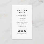 Moderne, elegante Goldfotografie des Glitzer Visitenkarte (Rückseite)