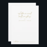 Moderne, elegante Goldhochzeiten - Wünsche Hinweiskarte<br><div class="desc">Diese moderne, elegante Goldhochzeit mit guten Wünschen ist der perfekte Ort für eine rustikale Hochzeit. Das einfache und elegante Design zeichnet sich durch klassische, goldene und extravagante Schriftzeichen aus. Diese Karten sind ideal für Hochzeiten, Brautparty, Babydusche, Graduiertenfest u.v.m. Personalisieren Sie die Karten mit den Namen der Braut und Bräutigam, den...</div>