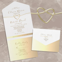 Moderne elegante Goldkalligraphie-Hochzeit