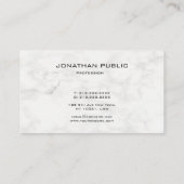 Moderne, elegante Goldmarbildvorlage Beruflich Visitenkarte (Rückseite)