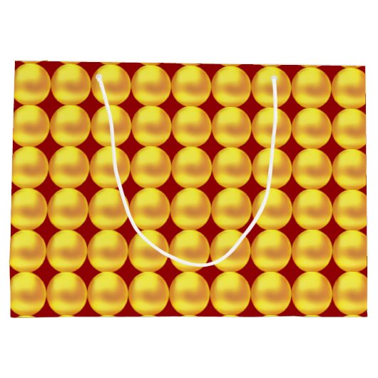 Moderne elegante Goldpunkte auf dem Maroon Große Geschenktüte (Rückseite)