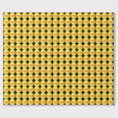 Moderne elegante Goldpunkte auf schwarz Geschenkpapier (Flach)