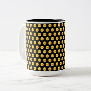 Moderne elegante Goldpunkte auf schwarz Zweifarbige Tasse