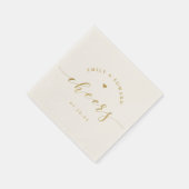 Moderne, elegante GoldskriptWedding Serviette (Ecke)