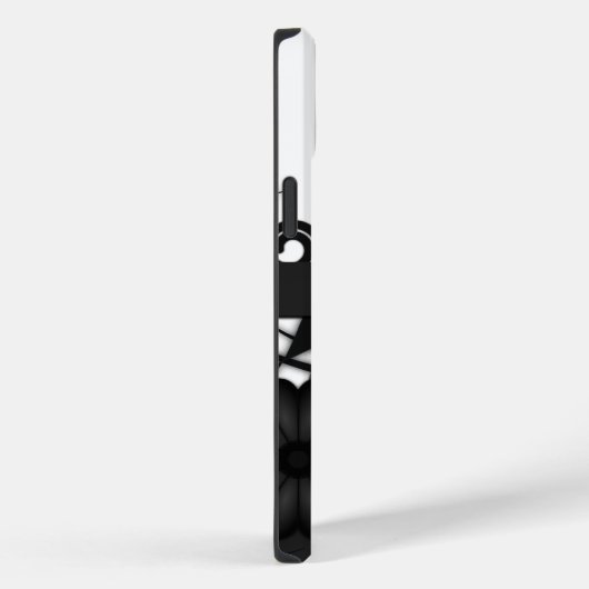 Moderne Elegante Gotische Schwarze Hibiskus Floral Case-Mate iPhone Hülle (Rückseite / Rechts)