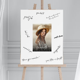 Moderne Elegante Graduate Foto Signature
