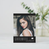 Moderne Elegante Graduate Stilvolle Ankündigung de Postkarte (Stehend Vorderseite)