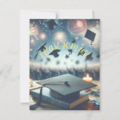 Moderne Elegante Graduierungspartei Einladung (Vorderseite)