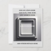 Moderne Elegante Graduierungspartei Einladung (Rückseite)