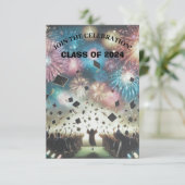 Moderne Elegante Graduierungspartei Einladung (Stehend Vorderseite)