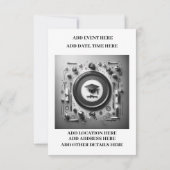 Moderne Elegante Graduierungspartei Einladung (Rückseite)