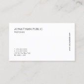 Moderne elegante, grau-weiße, trendige, einfache V Visitenkarte (Rückseite)