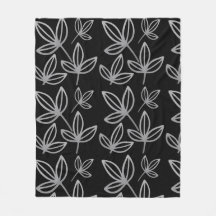 Moderne elegante, graue Blätter Schwarz