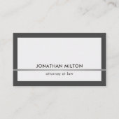 Moderne elegante graue Imitate Silberberater Visitenkarte (Vorderseite)
