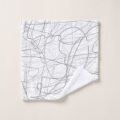 Moderne, elegante graue Skizze Badhandtuch Set (Waschlappen)