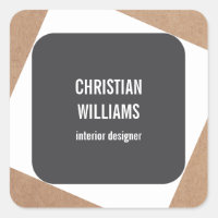 Moderne elegante, graue White Kraft Paper Name