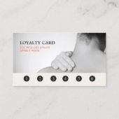 Moderne elegante Graumassage Therapist Treuekarte (Vorderseite)